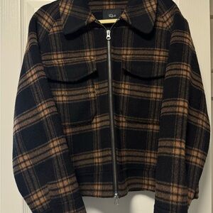 Rails Cheyenne Plaid Brushed Wool Blend Coat size medium